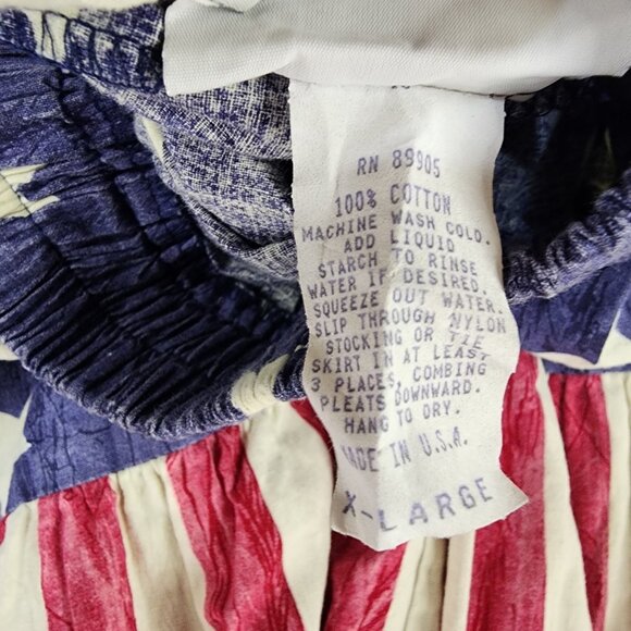 J Suzette Skirt Womens XL American Flag Stars Stripes Patriotic 90s Vintage USA - Picture 9 of 9